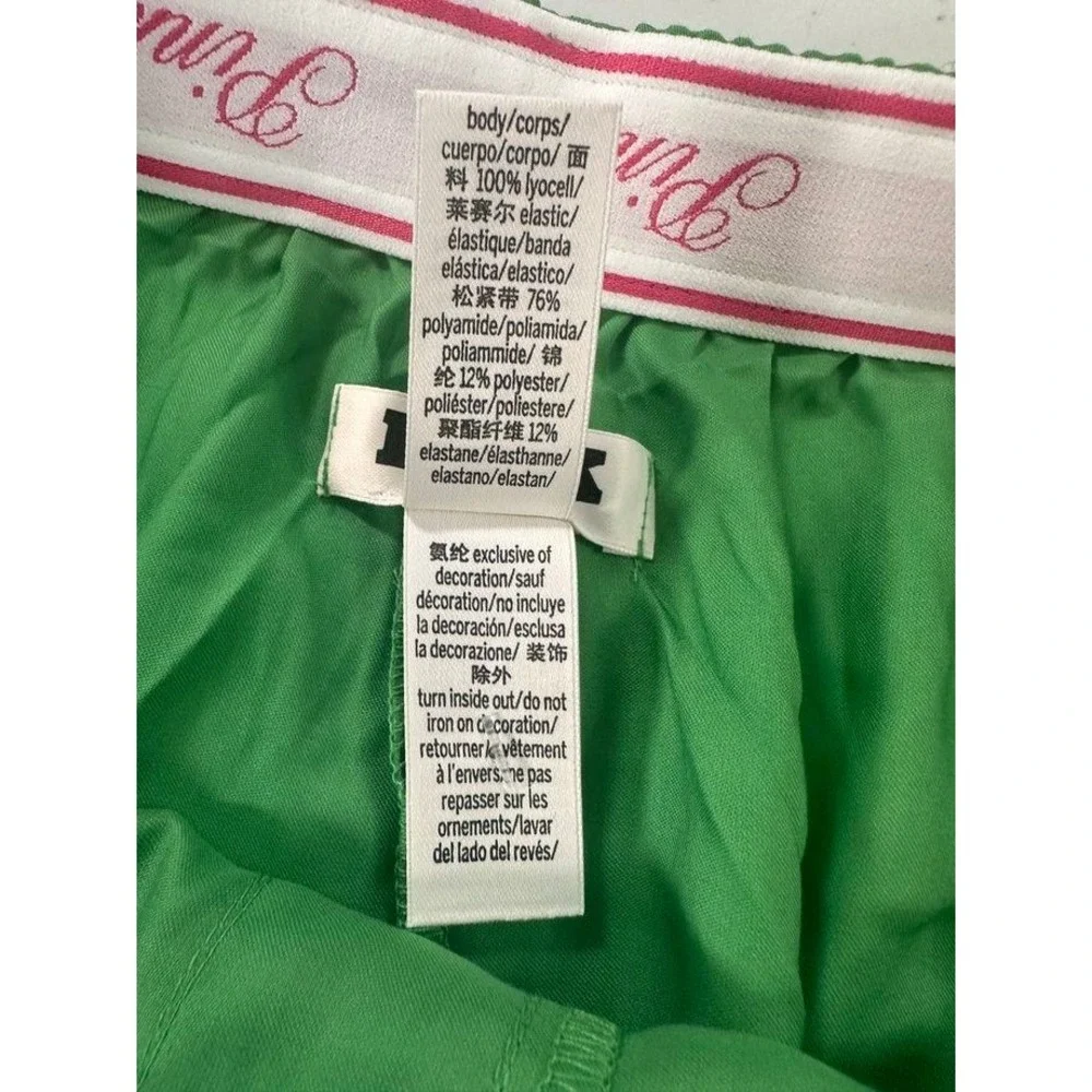 PINK Victoria's Secret Green Tencel Lyocell Boxer Pajama Shorts Medium NWT